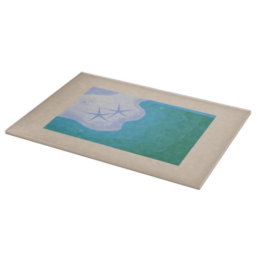Strand und Seestern Schneidebrett (Ecke)