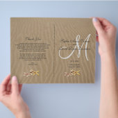 Strand- und Seesternchen Strandhochzeitsprogramm Flyer (Hand)