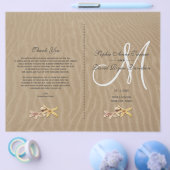 Strand- und Seesternchen Strandhochzeitsprogramm Flyer (Einzeln)