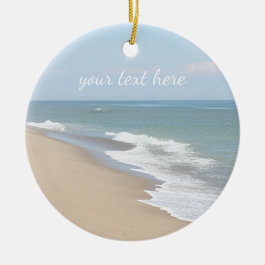 Strand und Wellen Keramik Ornament (Vorne)