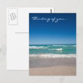 Strand und Wellen - Postkarte (Vorne/Hinten)