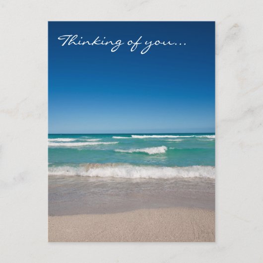 Strand und Wellen - Postkarte (Vorderseite)