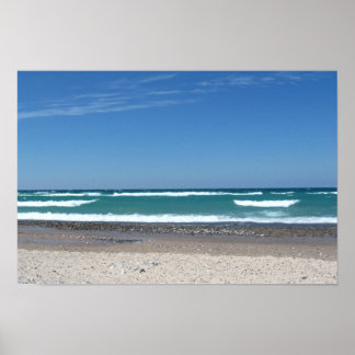 Strand- und Wellenbrecher Poster