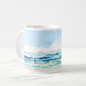 Strand und Wellengang Kaffeetasse (Vorderseite Links)