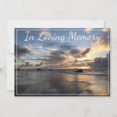 Strand und Wolken an der Einladung (Vorderseite)