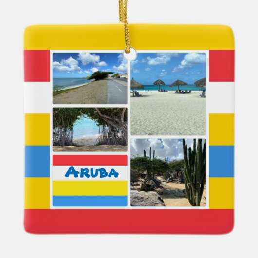Strand und Wüste Aruba Keramikornament (Vorderseite)