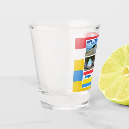 Strand und Wüste Aruba Schnapsglas (Links)