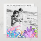 *~* Strand unter Meer AR7 QR UAWG WEDD Einladung (Vorne/Hinten)