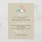 Strand-Unterwasser-Schätze Hochzeiten Details Begleitkarte (Vorderseite)