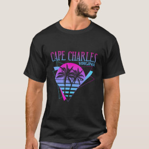 Strand Vaporwave Urlaub Cape Charles T-Shirt