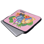 Strand-Vibes Laptopschutzhülle (Vorne Knopf)