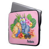 Strand-Vibes Laptopschutzhülle (Vorderseite Links)