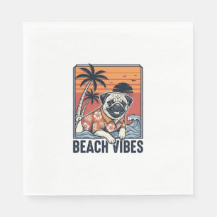 Strand-Vibes-Mops im Vintage-Schnitt Design_1 Serviette