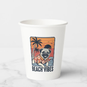 Strand-Vibes-Mops im Vintage-Schnittdesign_1 Pappbecher
