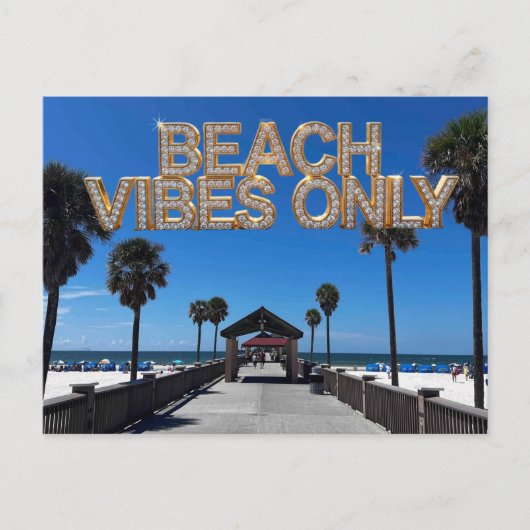 Strand-Vibes-Only-Postkarte Postkarte (Vorderseite)