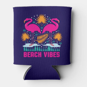 Strand-Vibes Rosa Flamingo-Design Dosenkühler