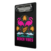Strand-Vibes Rosa Flamingo-Design Mini Klemmbrett (Gewinkelt2)
