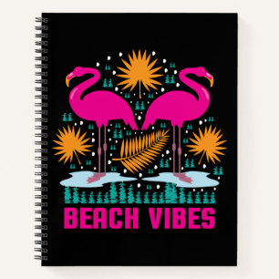 Strand-Vibes Rosa Flamingo-Design Notizblock