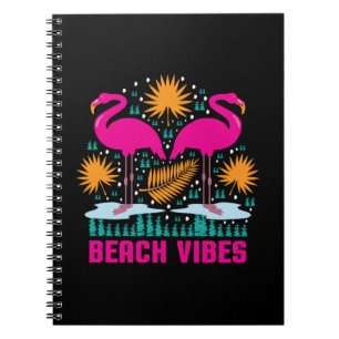 Strand-Vibes Rosa Flamingo-Design Notizblock
