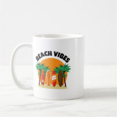Strand-Vibes-Surfdesign für den Sommerurlaub Kaffeetasse (Links)