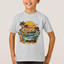 Strand-Vibes Vintage Retro-Sonnenuntergang Tropisc T-Shirt