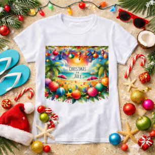 Strand-Vibes-Weihnachten im Juli T-Shirt