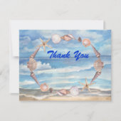 Strand Vielen Dank Dankeskarte (Vorderseite)