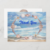 Strand Vielen Dank Dankeskarte (Vorne/Hinten)