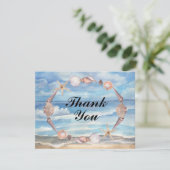 Strand Vielen Dank Dankeskarte (Stehend Vorderseite)