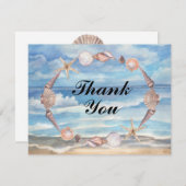 Strand Vielen Dank Dankeskarte (Vorne/Hinten)