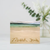 Strand "Vielen Dank" Hinweis Postcard-Senden auf F Postkarte (Stehend Vorderseite)