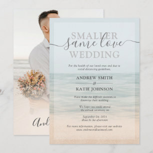 Strand Vintage Hawaiian Hochzeit im kleineren Rahm Einladung