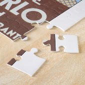 Strand-Vintager Reise-Posten La-Stranddes Monte Puzzle (Seite)