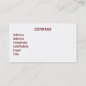 STRAND VISITENKARTE (Rückseite)