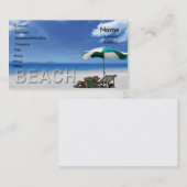 Strand-Visitenkarte Visitenkarte (Vorne/Hinten)