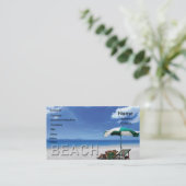 Strand-Visitenkarte Visitenkarte (Stehend Vorderseite)