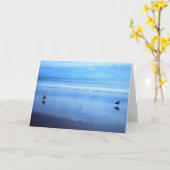 Strand-Vögel Karte (Gelbe Blume)