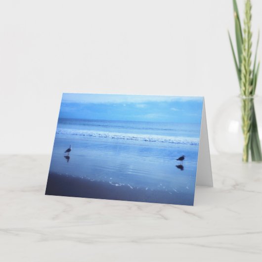 Strand-Vögel Karte (Vorderseite)