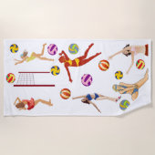 Strand-Volleyball-Badetuch Strandtuch (Vorderseite)