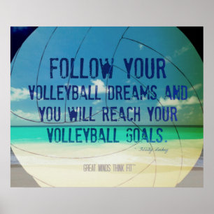 Strand-Volleyball-Plakat 018 für Motivation Poster