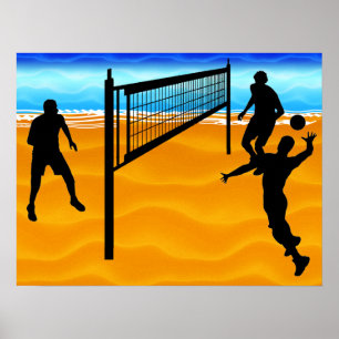 Strand-Volleyball Poster