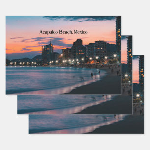 Strand von Acapulco, Mexiko Geschenkpapier Set
