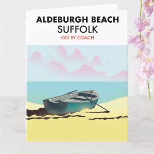 Strand von Aldeburgh Suffolk Karte