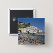 Strand von Amalfi, Kampanien, Italien Button (Vorne & Hinten)