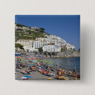 Strand von Amalfi, Kampanien, Italien Button