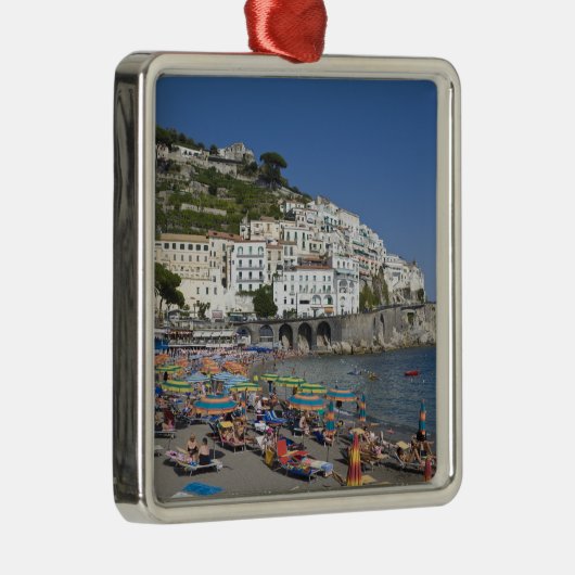 Strand von Amalfi, Kampanien, Italien Silbernes Ornament (Rechts)