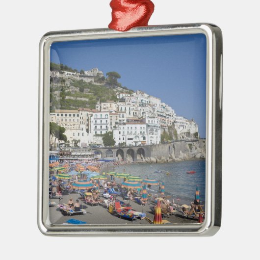Strand von Amalfi, Kampanien, Italien Silbernes Ornament (Links)