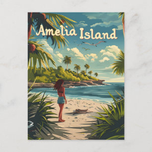 Strand von Amelia Island Postkarte