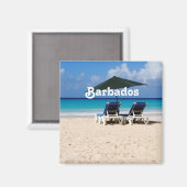 Strand von Barbados Magnet (Vorderseite/Rückseite)