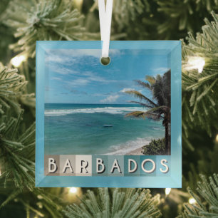 Strand von Barbados Ornament Aus Glas